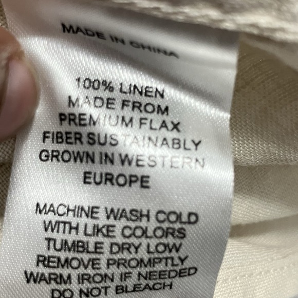 Quince Linen Shirt Dress Womens XL Button Front Tie Waist Long Sleeve NWT - Picture 9 of 14